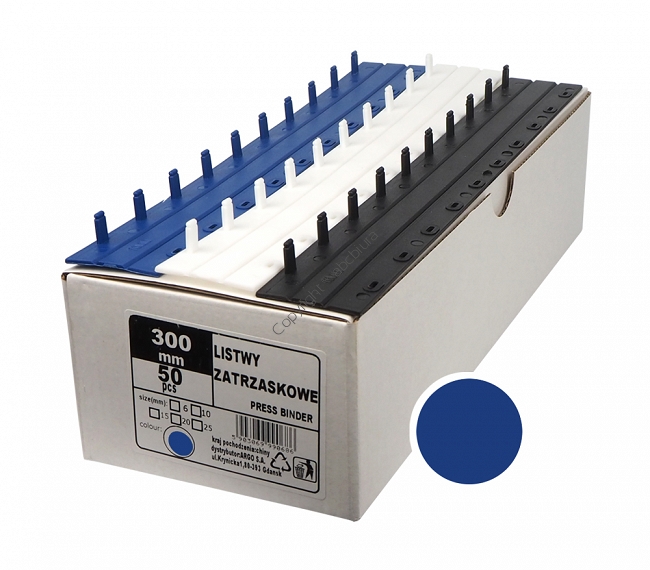 Listwy zamykane zatrzaskowe 10 mm, niebieskie