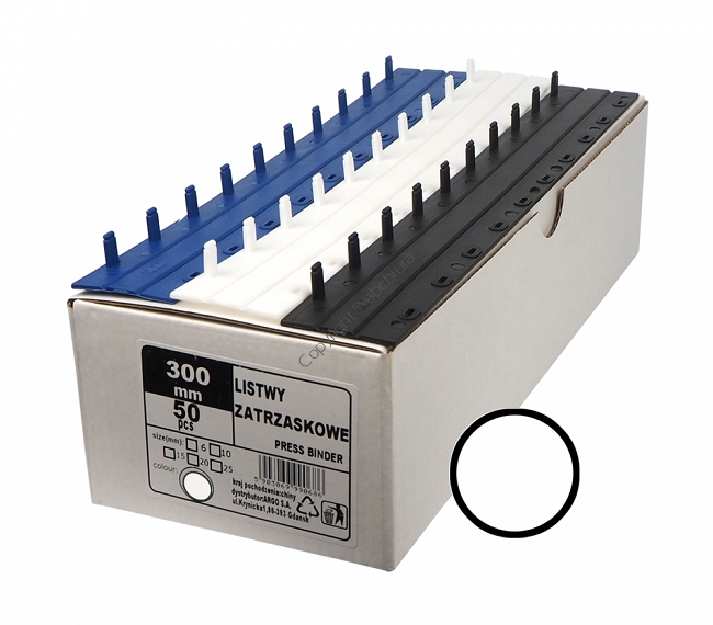 Listwy zamykane zatrzaskowe 15 mm, białe