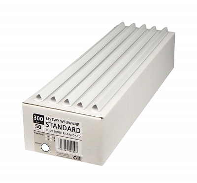 Listwy wsuwane 6 mm, białe